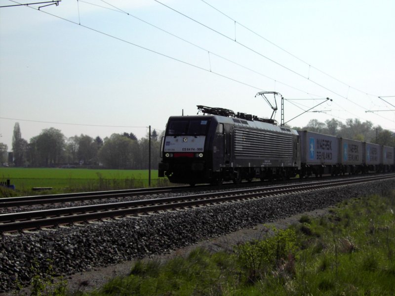 E189 098 der MRCE am 14.04.2009 bei Woltorf