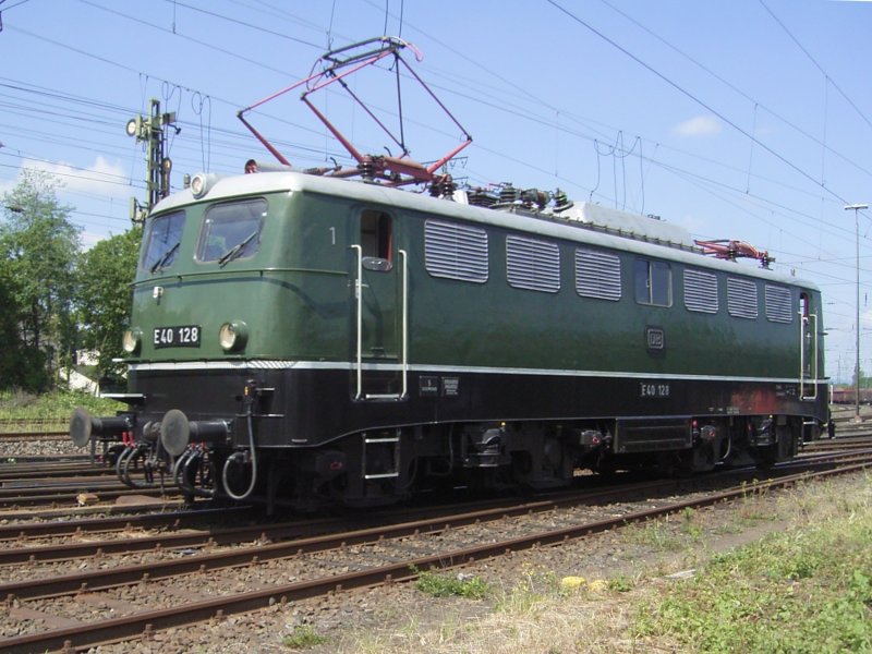 E40 128 in Koblenz-Ltzel bei Fhrerstandsmitfahrten