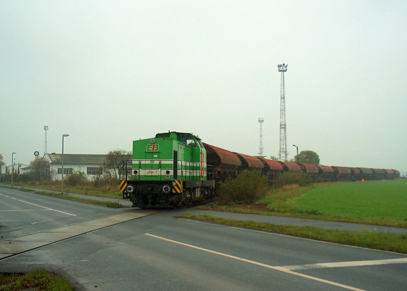 EB 20  Lisa 1  auf dem Anschlussgleis zum Agrarservice Klleda; 23.10.2009