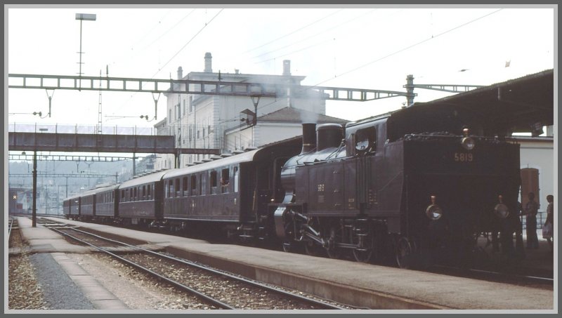Eb 3/5 5819 in Porrentruy (Pruntruter Zipfel). (Archiv 06/77)