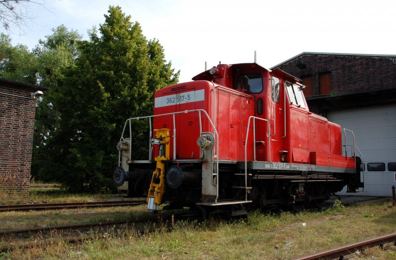 Ebenfalls am 15.08.09 konnte 362 517 im Bw Wittenberg angetroffen werden.