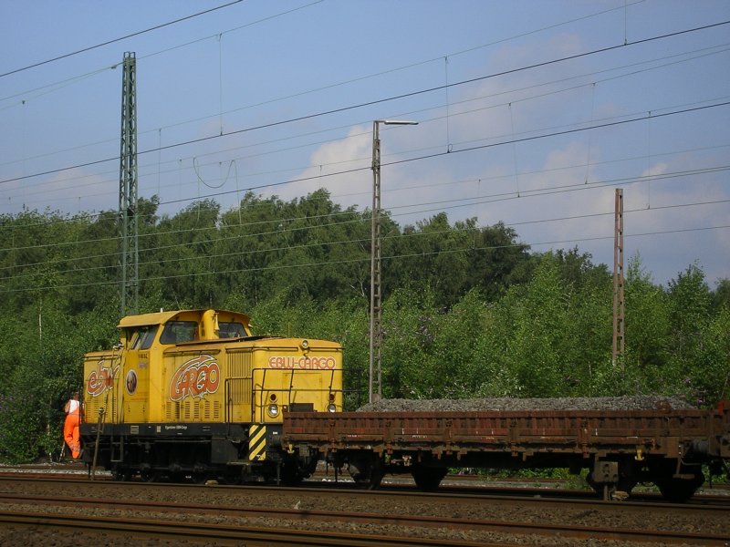 EBW Cargo V 60.05 mit Flachwagen.(01.08.2008) 