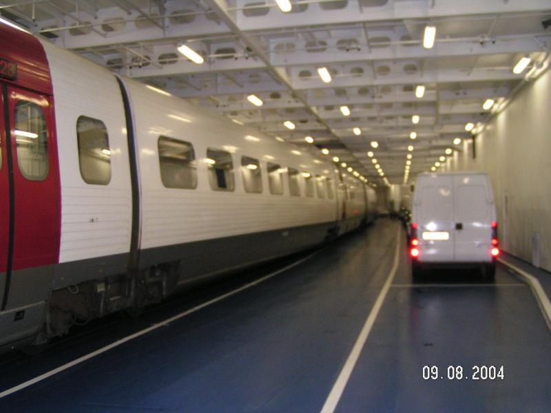 EC 35 Hamburg-Kopenhagen auf M/F Prins Richard am 9.8.2004