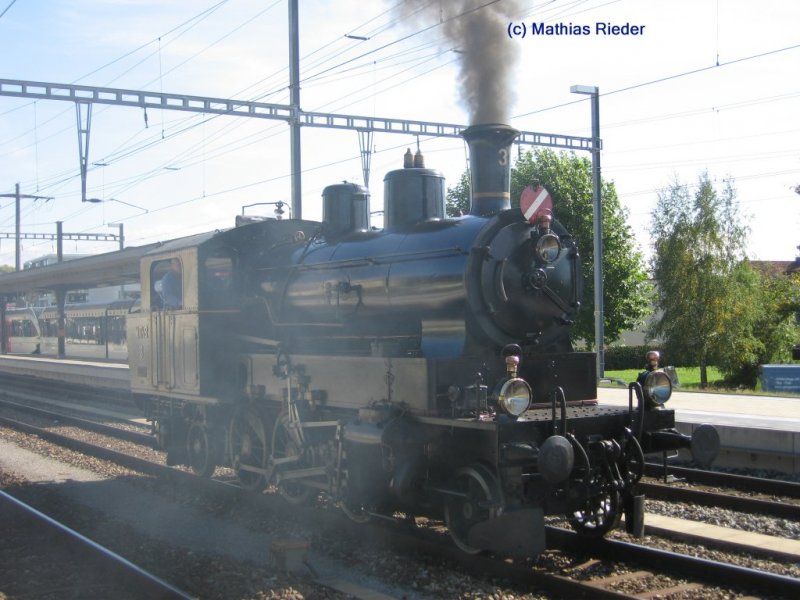 Ec 3/5 der MthB Eingefeuert auf der Fahrt von Weinfelden, nach Frauenfeld, Weinfelden Romanshorn am 29. Sept in Weinfelden