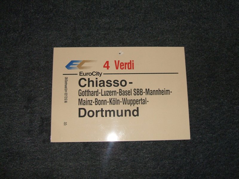 EC 4  Verdi  von Chiasso nach Dortmund