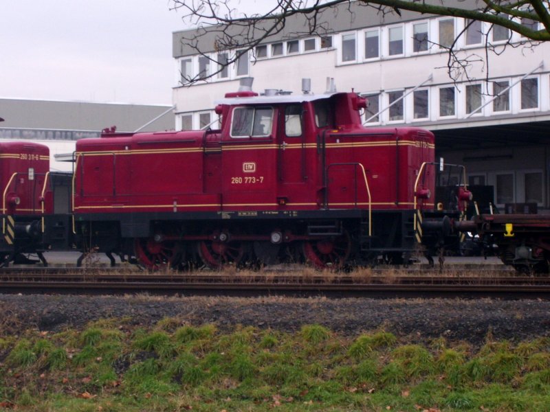 EfW 260 773-7 abgestellt im Industriepark Kalle-Albert in Wiesbaden; 14.01.2008