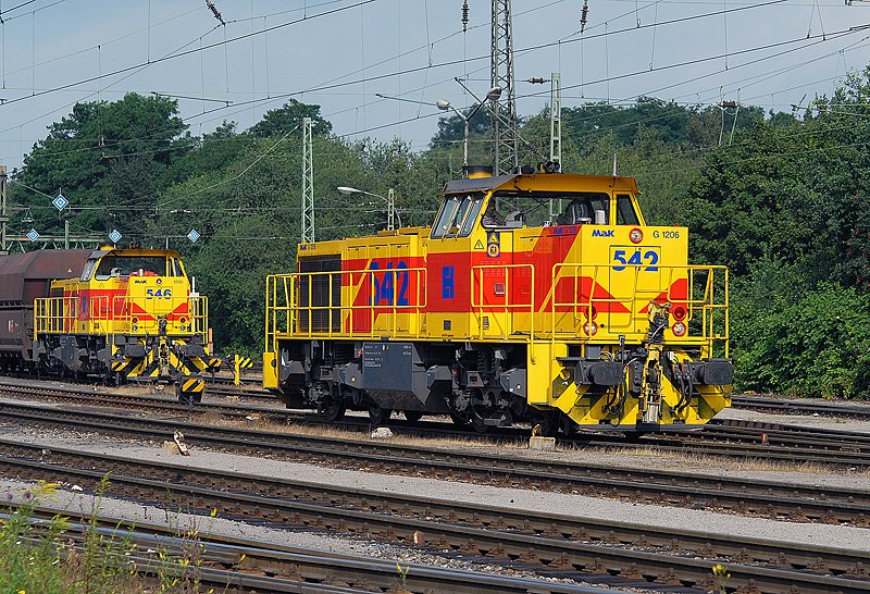 E+H 542 und 546 (G 1206) in Oberhausen West. 22.07.2007