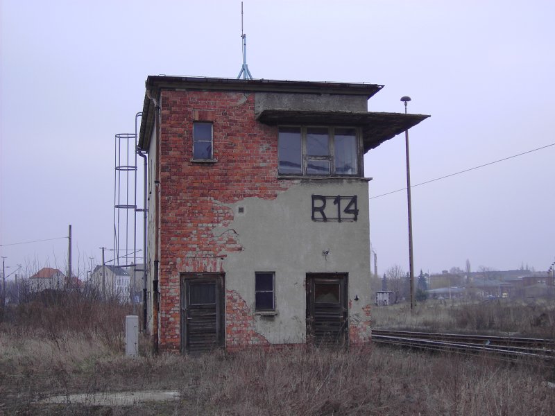 ehem. Stellwerk R 14, Cottbus, Zustand 13.02.2008