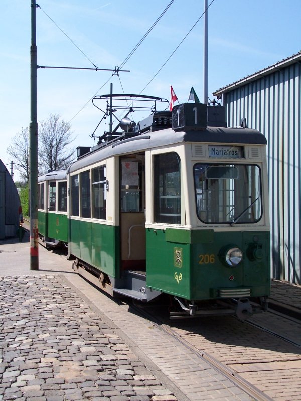 Ehem. Wagen 206 der Grazer Strassenbahn im Strassenbahnmuseum Amsterdam. April 2007