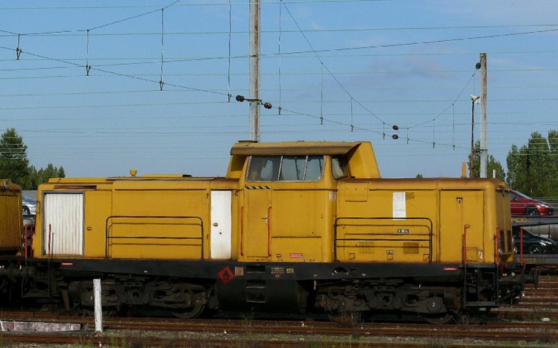Ehemalige DB-V100 in franzsischen Bauzugdiensten. Diese ist gelb mit weien Lftergittern und Vorbautren. 29.09.2007 Hausbergen
