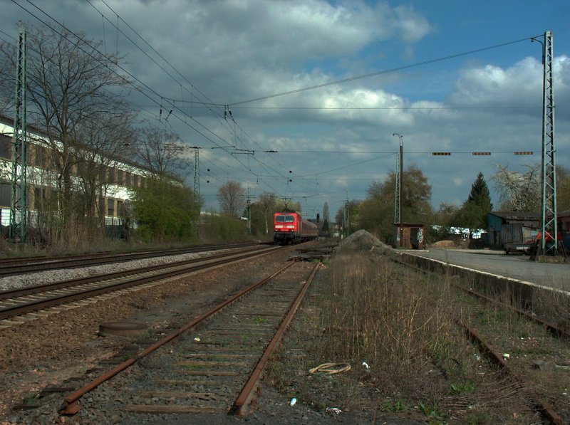 Ehemalige Rangiergleise am Bahnhof Wiesbaden-Schierstein; 15.04.2008