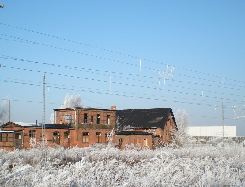 ehemaliges Bahnbetriebswerk in der Nhe des Bahnhofs Artern, 23.12.2007