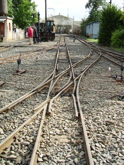 Eien Kreuzungweiche am Bw- und Bahnhofsgelnde. 