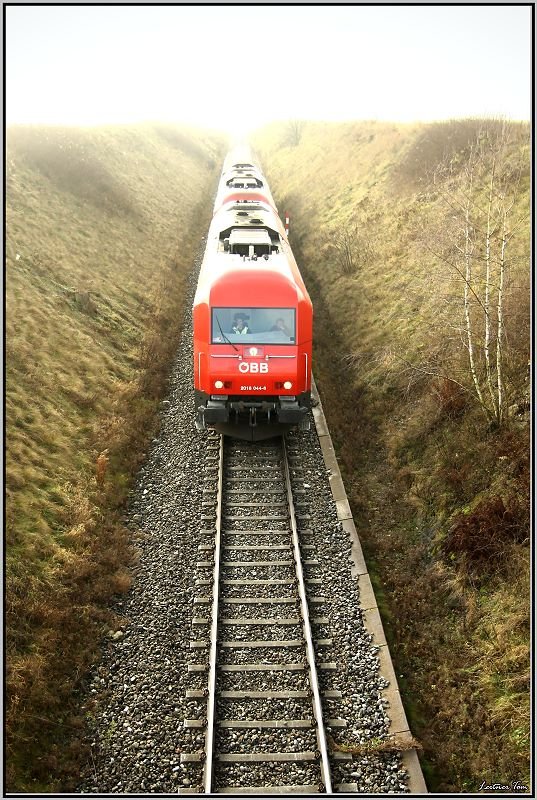 Ein 2016er Tandem kommt mit G�terzug 74564 aus dem Lavanttal.
Zeltweg 17.11.2008