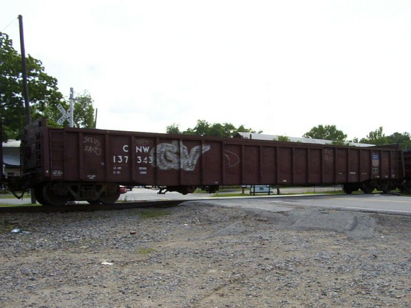 Ein amerikanischer Gterwagen am 24.5.2007 in Spring (Texas).