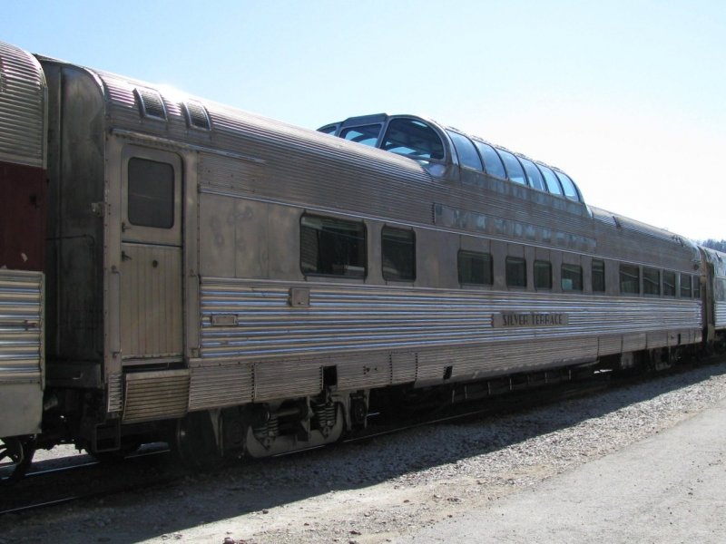 Ein Ausichtswagen der Branson Scenic Railway. Aufgenommen am 1.3.2008 in Branson (Missouri).