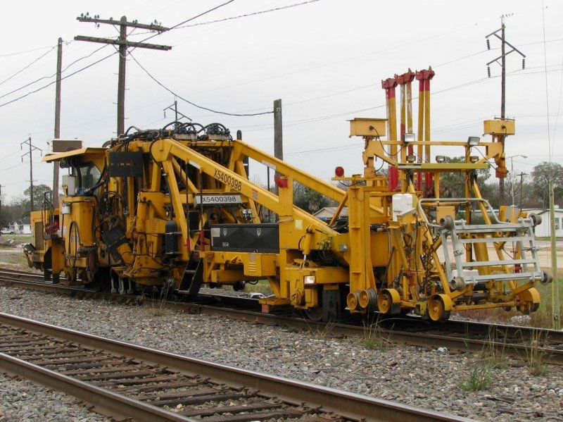 Ein Fahrzeug, dass fr Gleisarbeiten bentigt wird. Vielleicht wei jemand, fr was es genau verwendet wird? Aufgenommen am 14.1.2008 in Rosenberg (bei Houston, Texas).