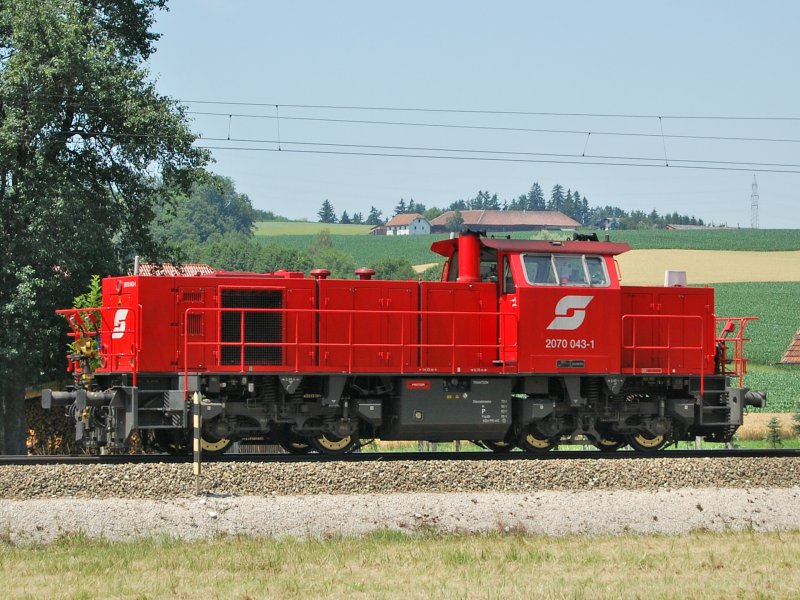Ein Hector kommt eher seltener auf die Phyrn.
Aber am 20.06.2007 war aber die 2070 043 als Lokzug
bei Wartberg/Kr. unterwegs.