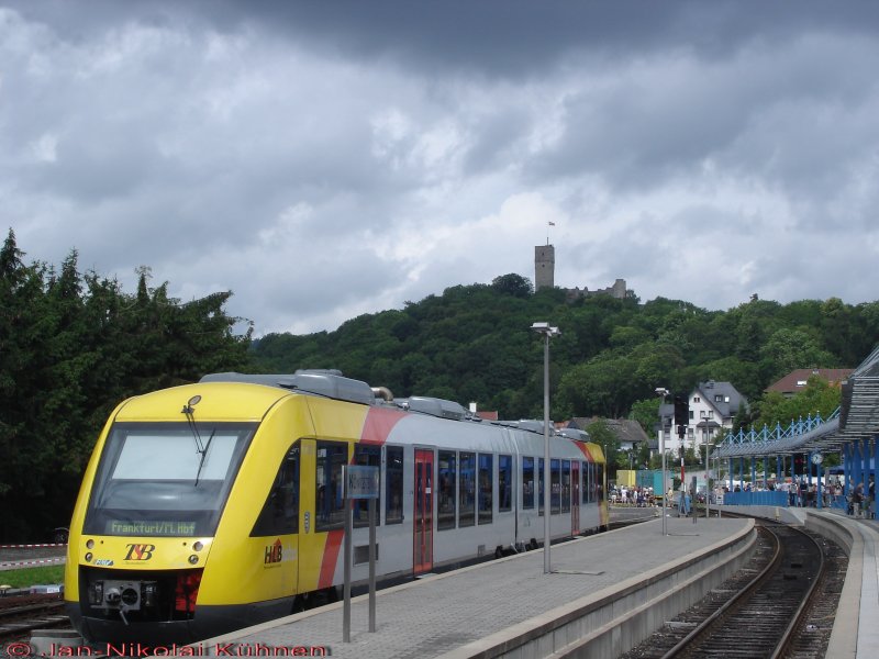 Ein Lint 41 der FKE im Regelbetrieb in Knigstein.
(Pfingstdampf in Knigstein 2007)