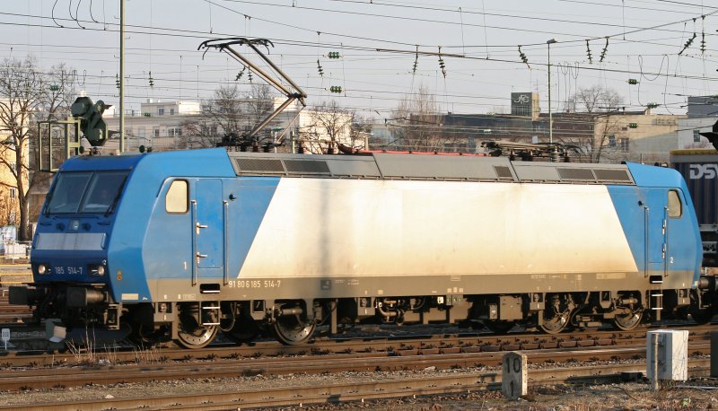 Ein Lokportrait von 185 514 am 21.03.2009 in M�nchen Ost.