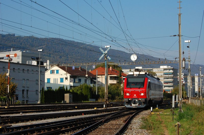 Ein Messtriebwagen am 30.09.2009 in Biel RB