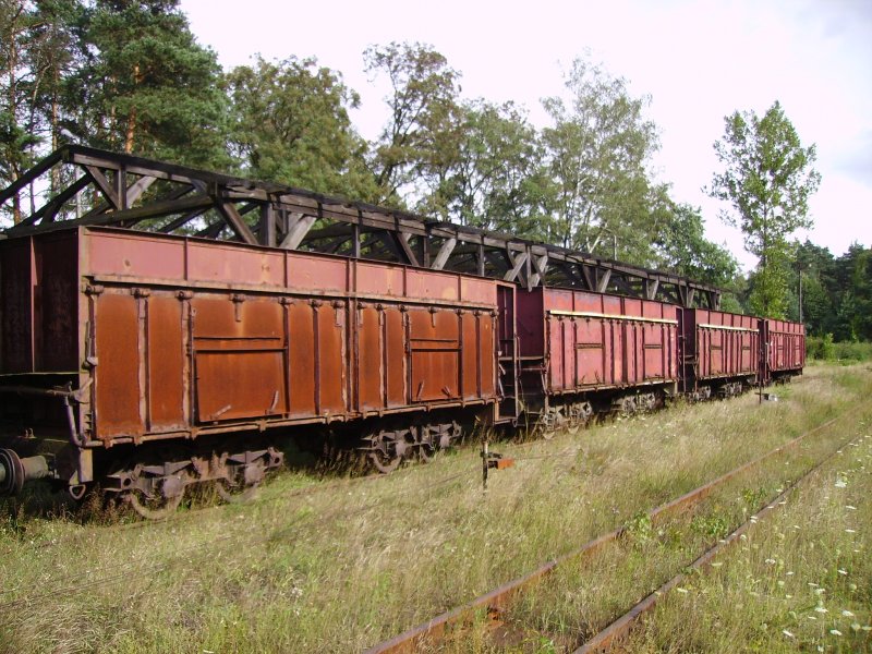 Ein parr alte Kohlewagen im BW Rudy. (August 2008)