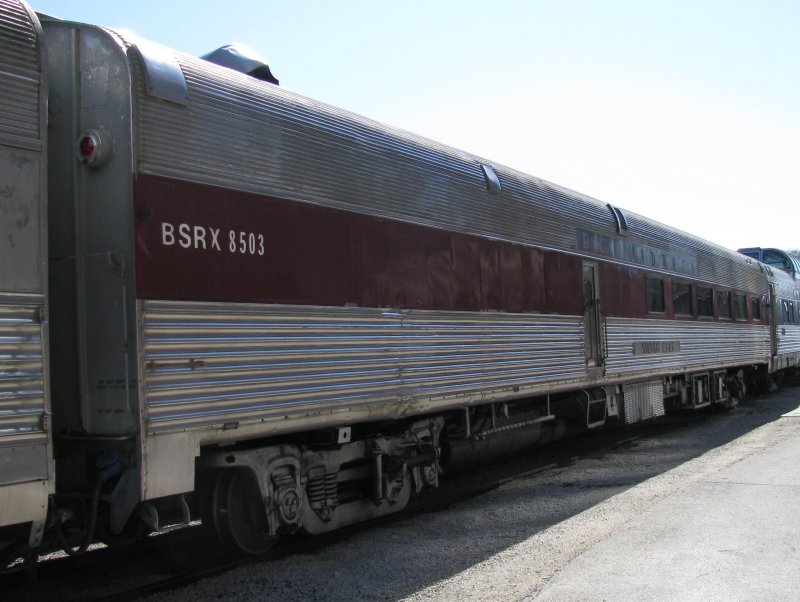 Ein Personenwagen der Branson Scenic Railway am 1.3.2008 in Branson (Missouri).