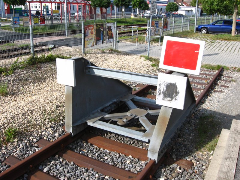 Ein Prellbock neueren Datums in Stockach 29.9.07