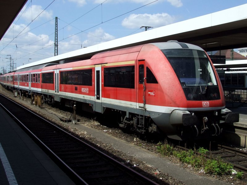 Ein Regionalzug der Bauart Modus, wie er zwischen Nrnberg und Frankfurt verkehrt, am 18.06.2009 in Nrnberg Hbf.