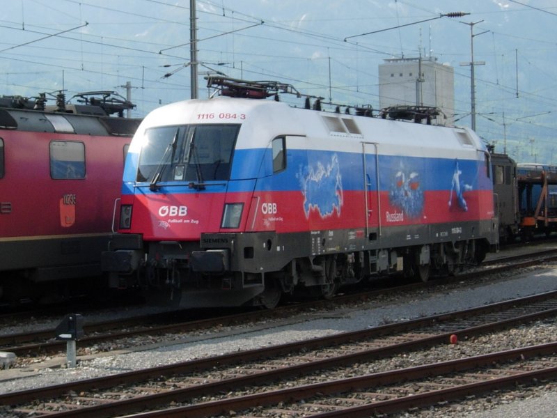 Ein Russe in der Schweiz... Em 1116 Russland steht in Buchs/SG