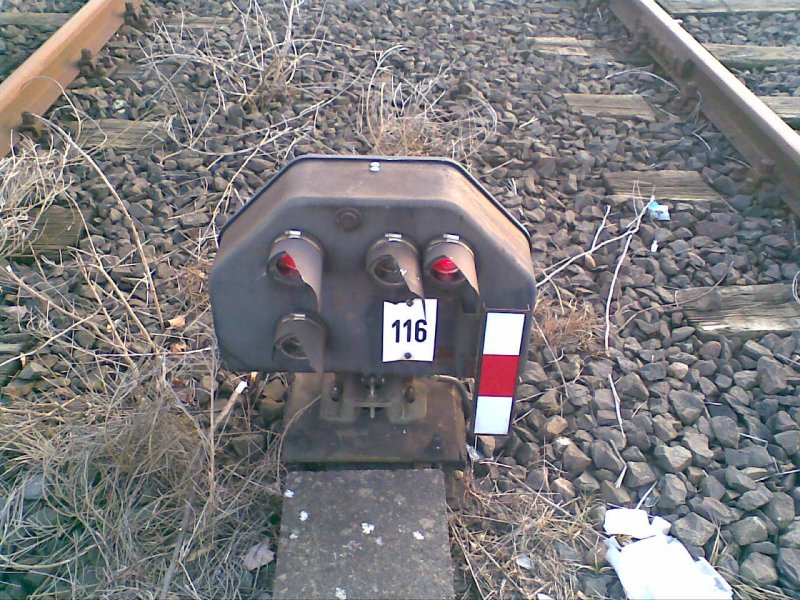 Ein Signal im alten Gterbahnhof in Elmshorn.