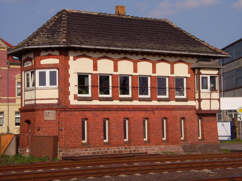 Ein Stellwerk in Haldensleben.