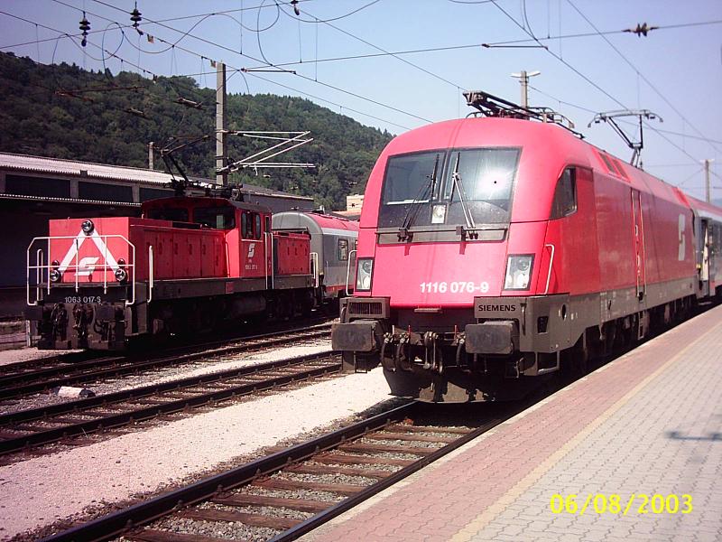 Ein Taurus und im Hintergrund eine 1063 am 6.8.03 in Feldkirch