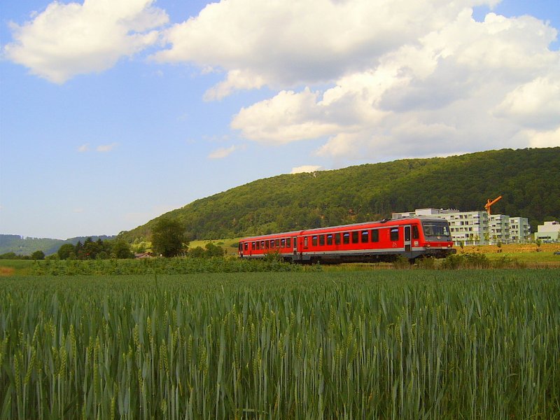 Ein unbekannter 628er wurde am 25.05.07 in Oberkochen am Streckenkilometer 10,8 der Brenzbahn erwischt.