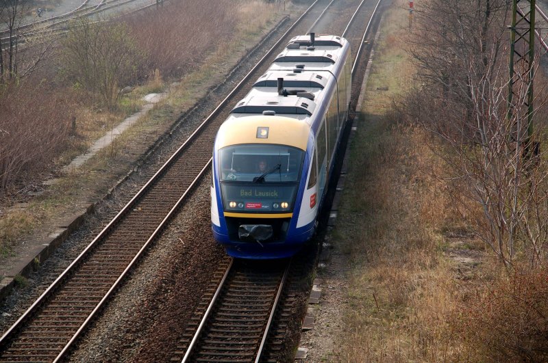 Ein VT 642 der MRB durchfhrt auf der Fahrt nach Bad Lausick Leipzig Ost.