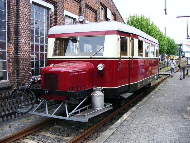 Ein Wismarer Schienenbus im Eisenbahnmuseum Bochum-Dalhausen am 25. Mai 2008.