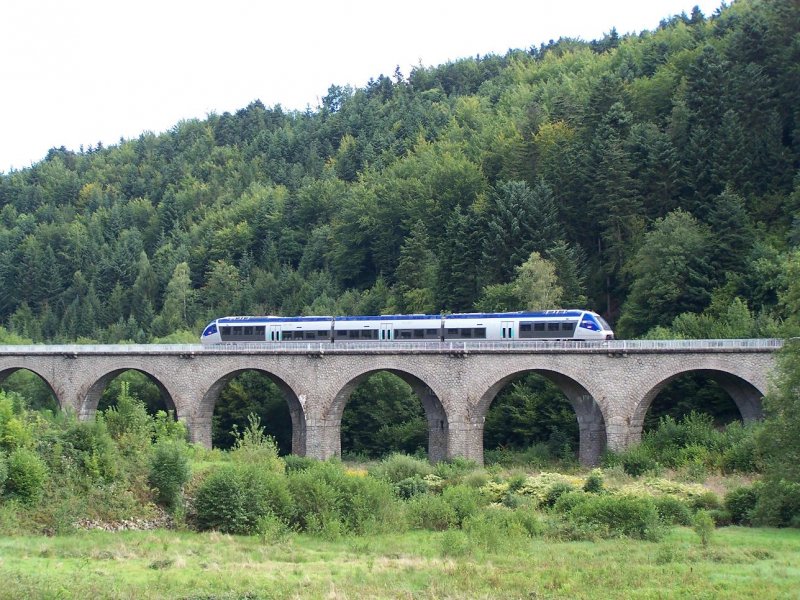 Ein X 76500 zwischen Schirmeck und Saales im Elsass, am 23/08/08.