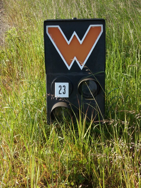 Ein Zwergwrterlichtsignal in Stralsund.