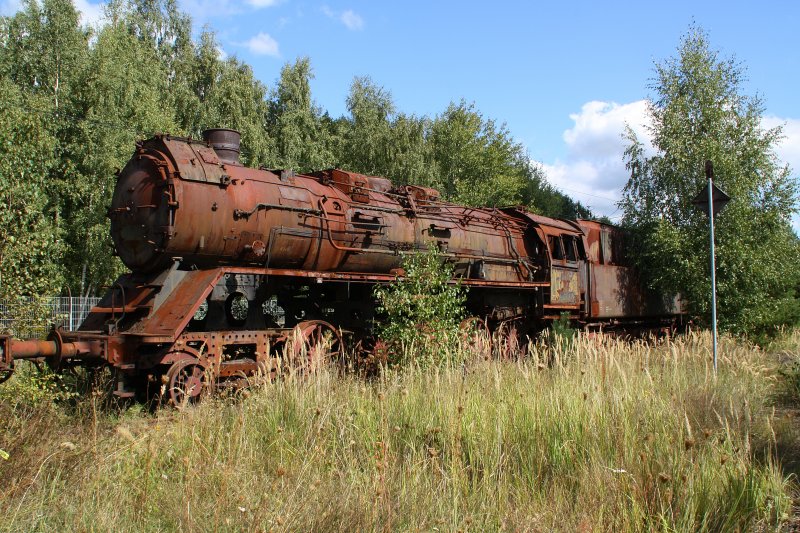 Eine von 10 BR 50 35 der Loksammlung Falz am 12.09.09 im ehemaligen BW Falkenberg oberer Bahnhof. 