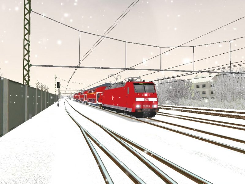 Eine 146.1 fhrt in den bahnhof Bad Krotzingen ein als RE nach Basel bad Bf