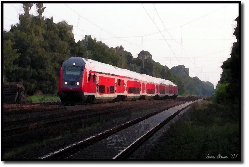 Eine allt�gliche Szene aus Niedersachsen als Gem�lde...