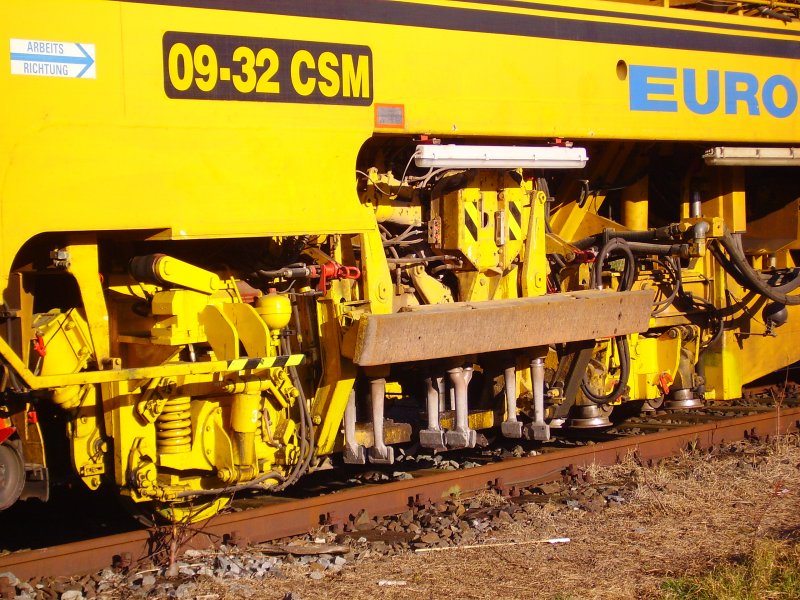 Eine Baumaschine, abgestellt in Elmshorn. 21.04.08