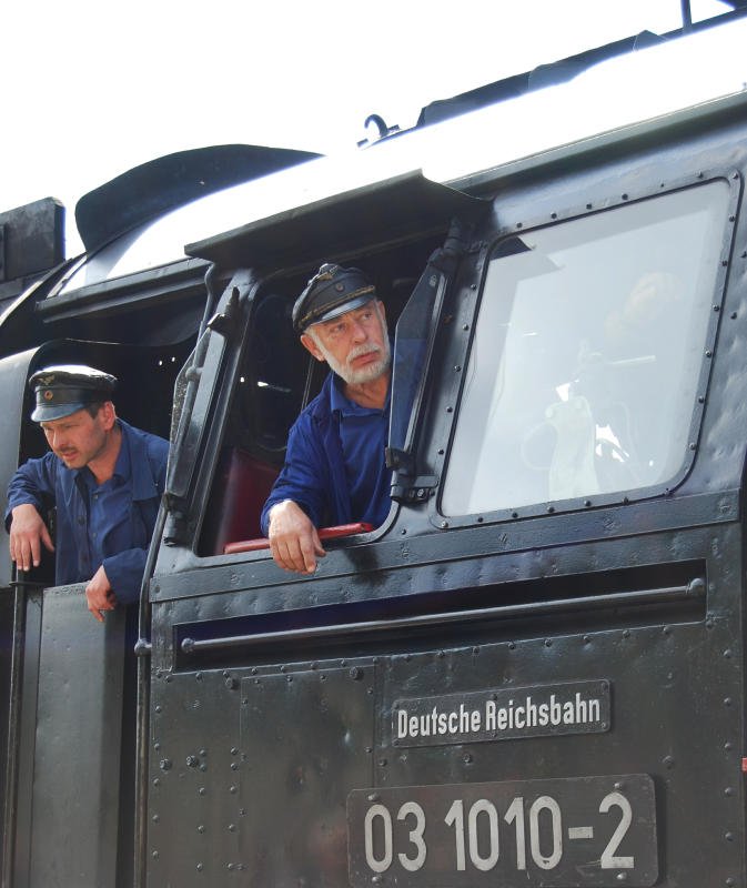 Eine bekannte Lok, Ein bekanntes Gesicht. Danke fr die schne Fahrt, Adorf 22.08.08