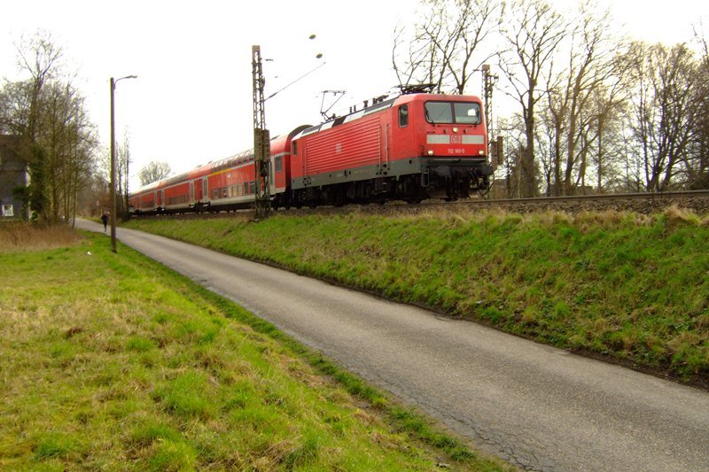Eine BR 112 zwischen Solingen HBF und Haan 