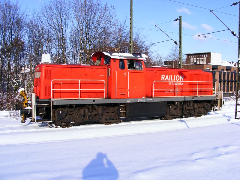 Eine Diesellok der DB-Baureihe 294 im Hbf Gelsenkirchen am 05. Januar 2009.