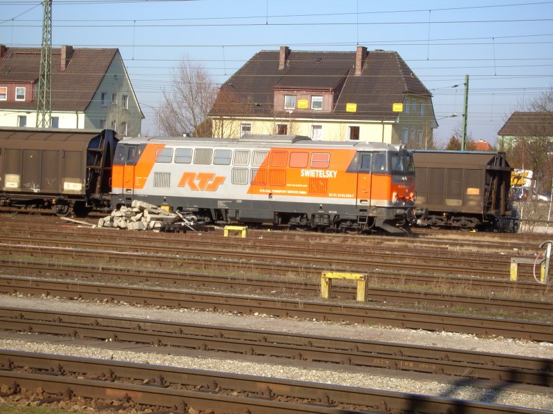 Eine Diesellok der RTS in Freilasing am 21.02.2007