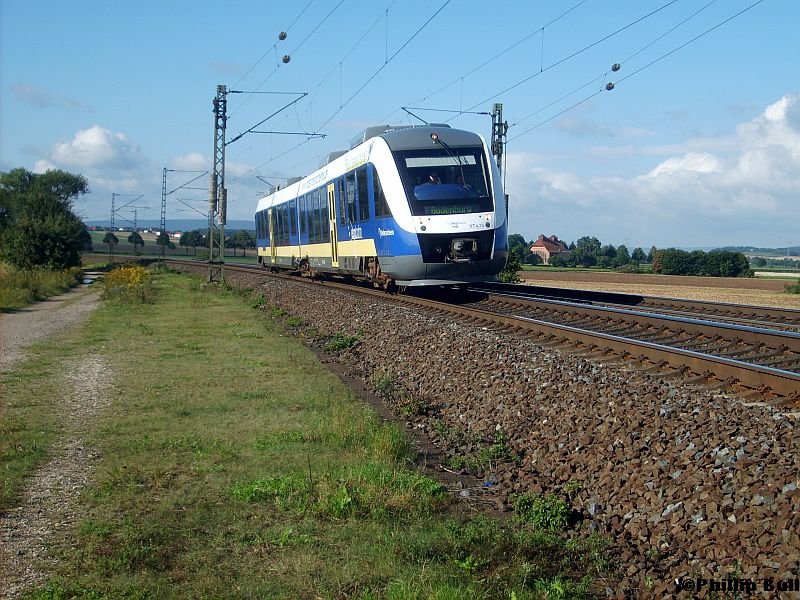 Eine Eurobahn fhrt am 17.8.07 durch Burgstemmen