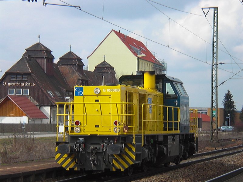 Eine G 1000BB der X.R. Gleislogistik bzw. Spitzke, XR02. (29.03.2009, Obertraubling)