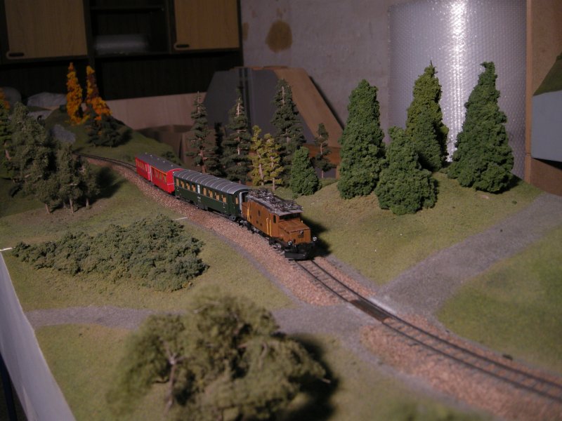 Eine Ge6/6I auf der Anlage der Modulbaufreunde der RhB.