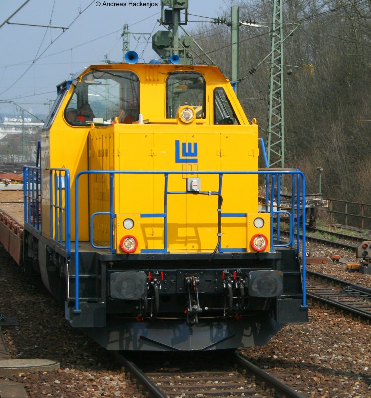 Eine  Legolok  von Leonhard Wei im Gleisvorfeld Bietigheim Bissingen 4.4.09 (Bild entstand aus dem Zug
